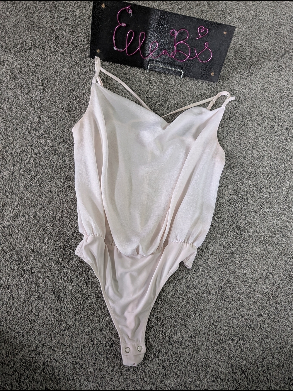 UC White Satin bodysuit Tank Top Xs Flawed Item